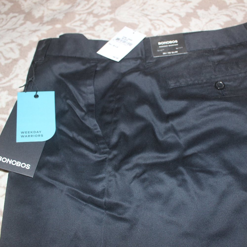 BONOBOS navy NEW cotton pant 36x30 Weekday Warrior